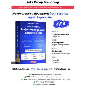 Project Management Templates (Add Link of the Landing Page with Price mentioned)